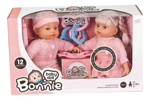 Muñecos Gemelos Bebe Para Niñas Baby Doll Con Accesorios