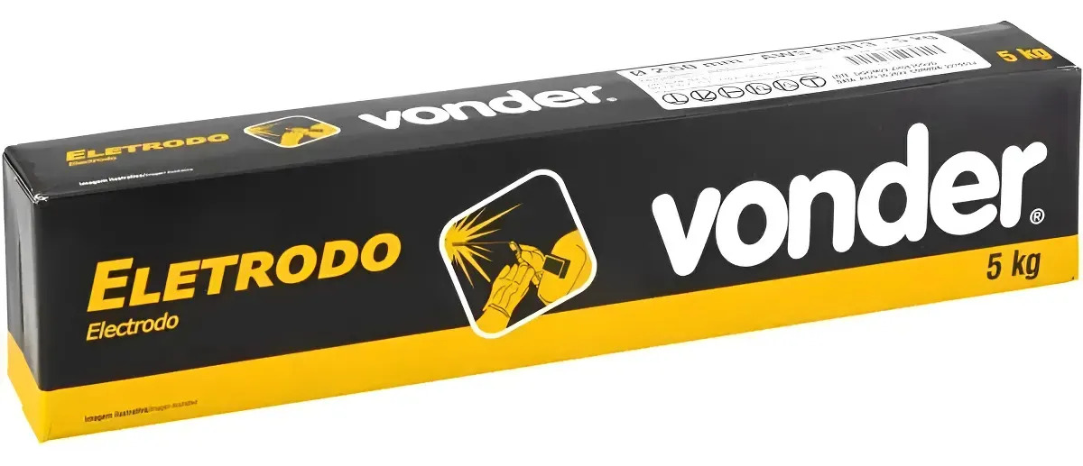 Eletrodo Em Aço 60.13 2,50mm Vonder 7457601325 Punta Cinza-escuro