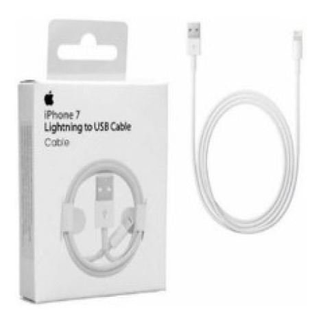 Cable Ligthing iPhone 7  Certificado En Caja 1 M Blanco