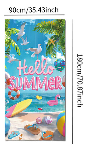 Decoraciones Para Fiesta En La Playa, Pancarta De Puerta De