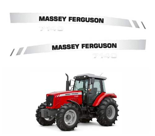 Kit Adesivos Trator Massey Ferguson 7140 Ca-17313 Mq