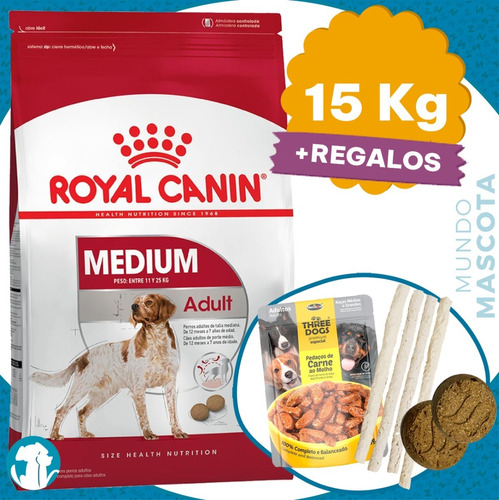 Alimento Royal Canin Medium Adult 15 Kg + Envío + Regalo