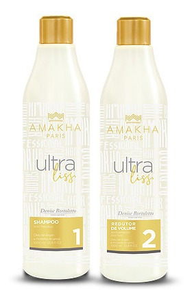 Kit Escova Progressiva Ultra Liss Amakha Paris 1l 0% Formol