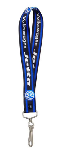 Cinta Lanyards Llaves Vw Jetta Líneas Azul 29.5 Cm Autos