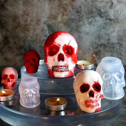 Juego De Moldes De Resina Resinworld Calavera 3d Grandes Med