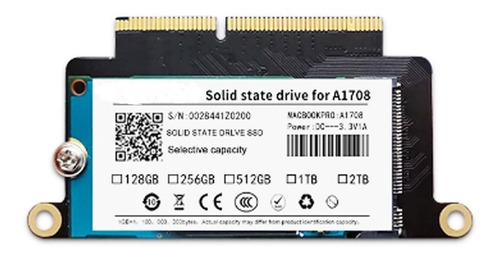 Imagen 1 de 4 de Ssd 512gb Nuevo Macbook Pro Retina 13,3 A1708 Años 2016-2017