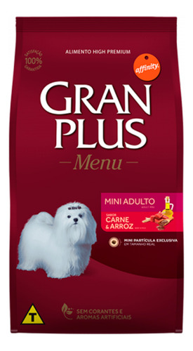 Comida Para Perros Adultos Mini Gran Plus Carne Y Arroz 15kg