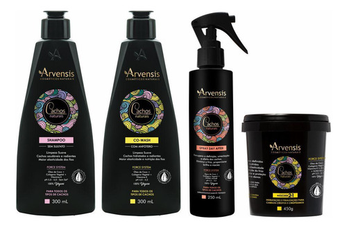 Kit Arvensis Shampoo Co-wash Máscara 2x1 Spray Day After Day