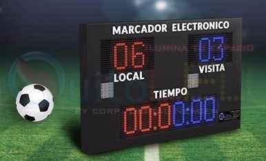 Imagen 8 de 9 de Marcador Electronico Led Inalambrico Exterior Sirena Deport