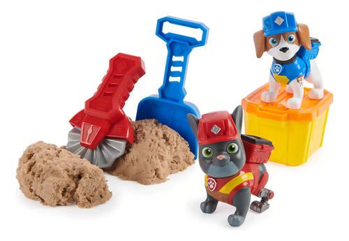 2 muñecos Charger y Wheeler - Rubble & Crew Paw Patrol