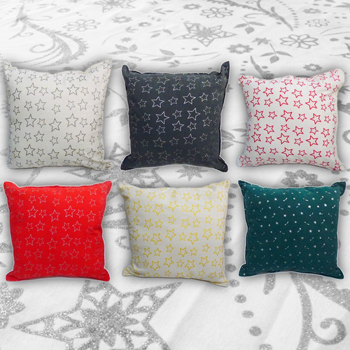 Almohadones Navideños 40x40cm Pack 6 Unidades