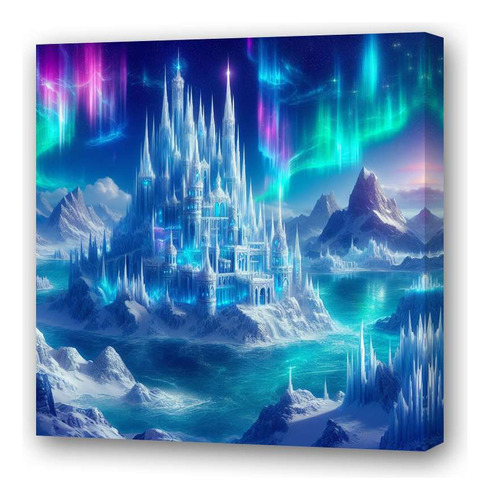 Cuadro 60x60cm Castillos De Cristal Aurora Boreal Ice