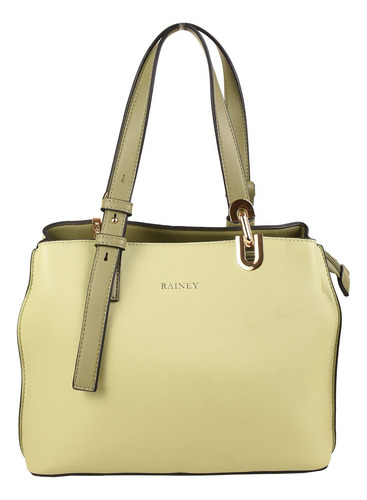 Bolsa Para Mujer Rainey Con Asas Y Correa Al Hombro A107301 Acabado De Los Herrajes Níquel Color Verde Claro Correa De Hombro Verde Claro Diseño De La Tela Liso