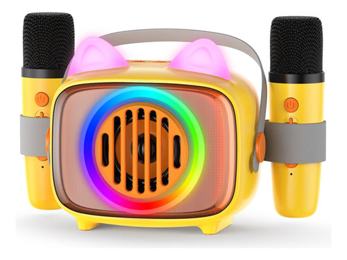 Máquina De Karaoke Para Niños Con 2 Micrófonos Inalámbricos