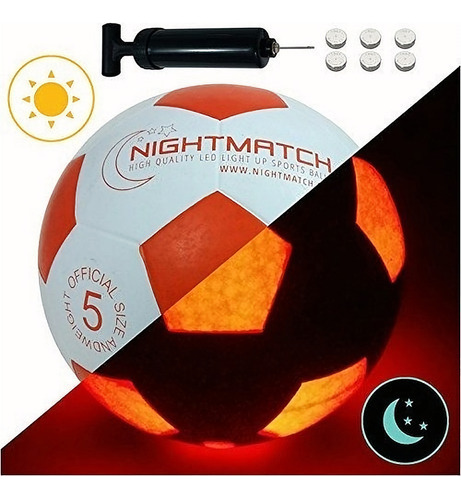 Nightmatch Light Up Balón De Fútbol Incl. Ball Pump Y Bate