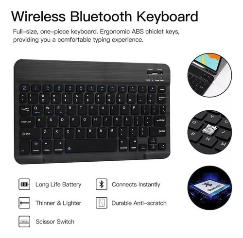 Funda+teclad+ratón For Lenovo Tab M8 Hd 2ª Gen 8.0 Tb-8505