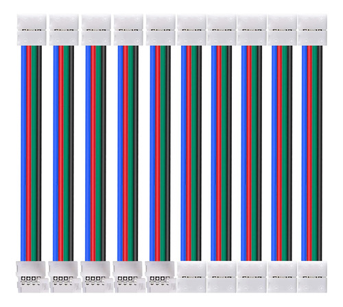 Conector Tira Luz Led Rgb Pin In Ancho Sin Soldadura