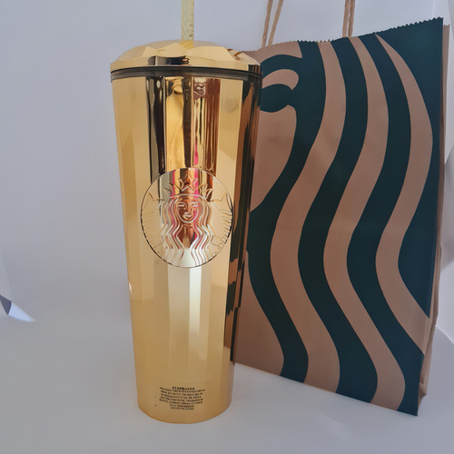 Vaso Starbucks Navidad Dorado