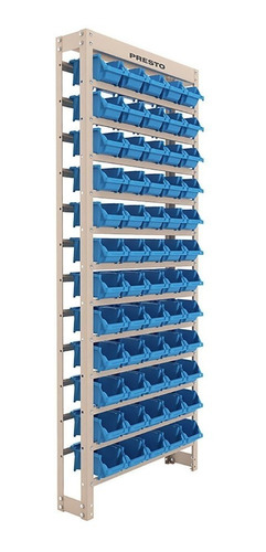 Imagem 1 de 4 de Kit Estante Gaveteiro Organizador 60/3 Box Caixa Azul Presto