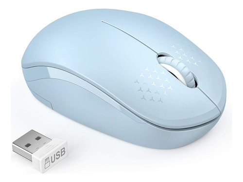 Mouse Seenda Wireless 2,4g/azul Claro