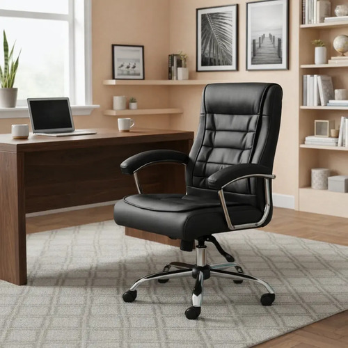 Cadeira de Escritório Presidente Ergonômica Com 42 Molas Ensacadas, Sistema Relax Com Trava, Pillow Top, U-Star Big 150KG