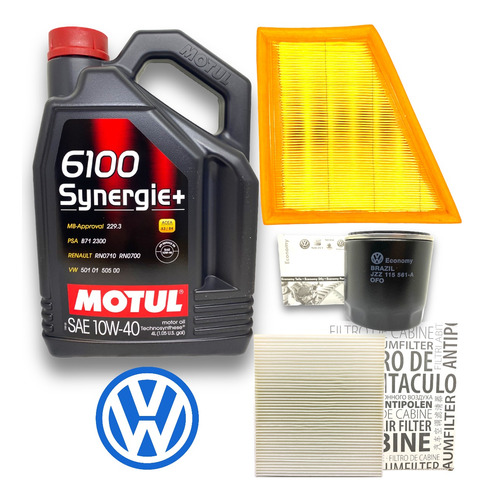 Kit Service Motul + Filtros Suran Gol Trend Voyage Fox Vw