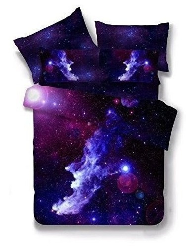 Cliab Galaxy Ropa De Cama Niñas Dos Tamaño Funda Nórdica Azu