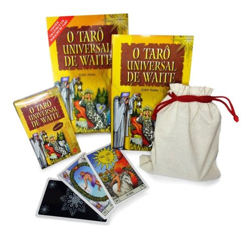 Tarô De Waite  78 Cartas + Livro + Saquinho De Algodão