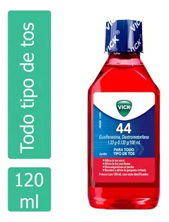 Vick 44 1.33/0.133g Jarabe Sabor Cereza Frasco Con 120ml