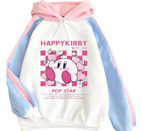 Sudadera Holgada Y Colorida Con Diseño Kirby Grid En Contras