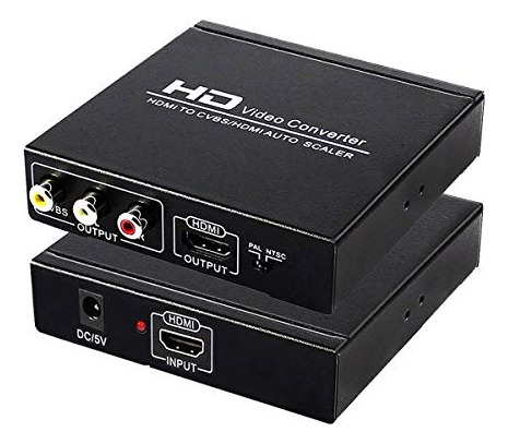 Convertidor Hdmi A Rca Y Hdmi, 1080p, Pal, Ntsc, Tv Hd