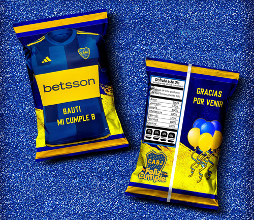  Bolsitas Golosineras  Camiseta Boca Juniors Chip Bags X 20