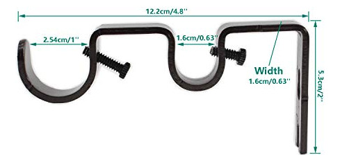 Soporte Doble Ajustable Para Barra De Cortina Con Ganchos