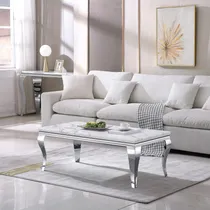 Comprar Mesa De Centro Moderna De Mármol Con Patas De Acero Inoxidab