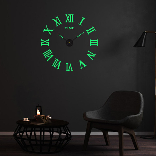 3 Reloj De Pared Sin Marco Luminoso Pegatinas Reloj De Pared