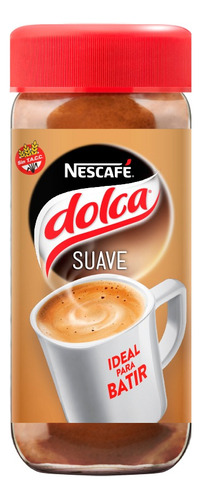 Café instantáneo suave Nescafé Dolca sin TACC frasco 50 g