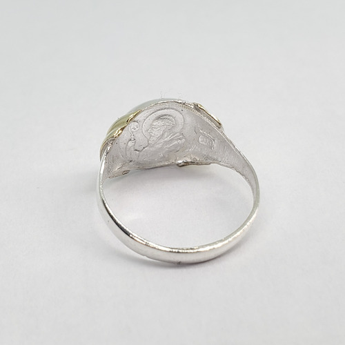 Imagen 4 de 9 de Anillo Plata Y Oro San Benito