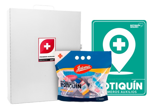 Botiquin Extra Grande, Con Material De Curacion Y Señal