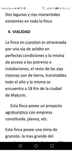 Imagen 8 de 12 de Se Vende De Oportunidad Fabulosa Hacienda En Maturin .