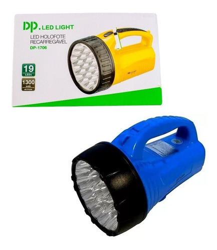 Kit 20 Lanterna Holofot Dp1706 Super 19 Leds Bivolt Recarre