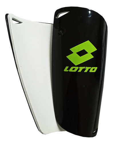 Canillera Lotto Futbol Potenza Ii - Negro Verde Fluor - Menp