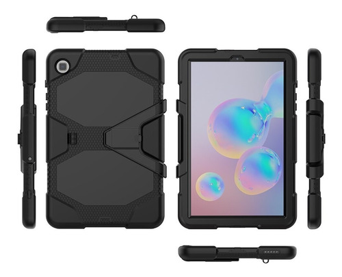 Capa Galaxy Tab S6 Lite P610 P615 Skudo Survivor Anti Impact Cor Preta