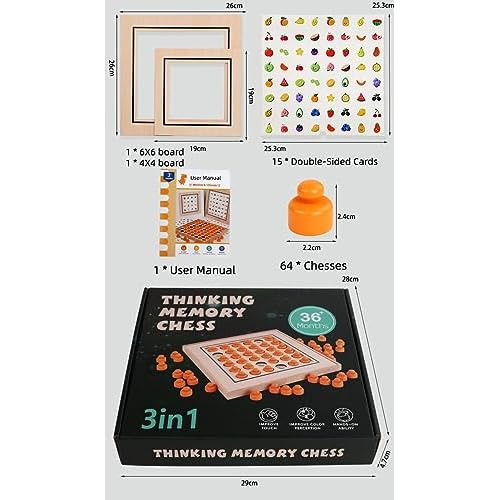 Juego De Tablero De Memoria De Madera Montessori 3 1