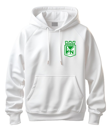 Buzo Chompa Hoodies Nacional P Blanco 100% Algodon Perchado 