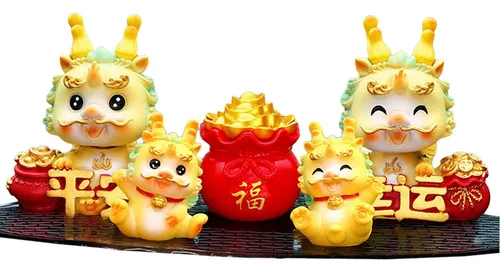 Figuras De Dragón De Año Nuevo Chino, Decoraciones Bonitas