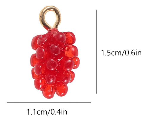 12 Abalorios De Fruta Colgante De Uva 3d De , Hacer Jo...