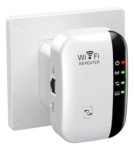 Repetidor Amplificador Wifi Señal 300 Mbps 2.4g Color Blanco