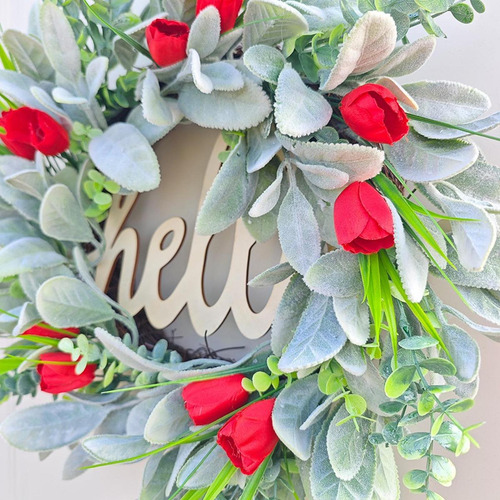 Hello Spring Wreath Flower Artificial Flower Ornament