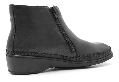 Bota Mocassim Feminina Couro Pelica Natural Forrada C/ Zíper