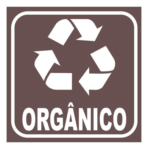 Adesivos Para Lixeiras/lixos Reciclável E Orgânico 12x12